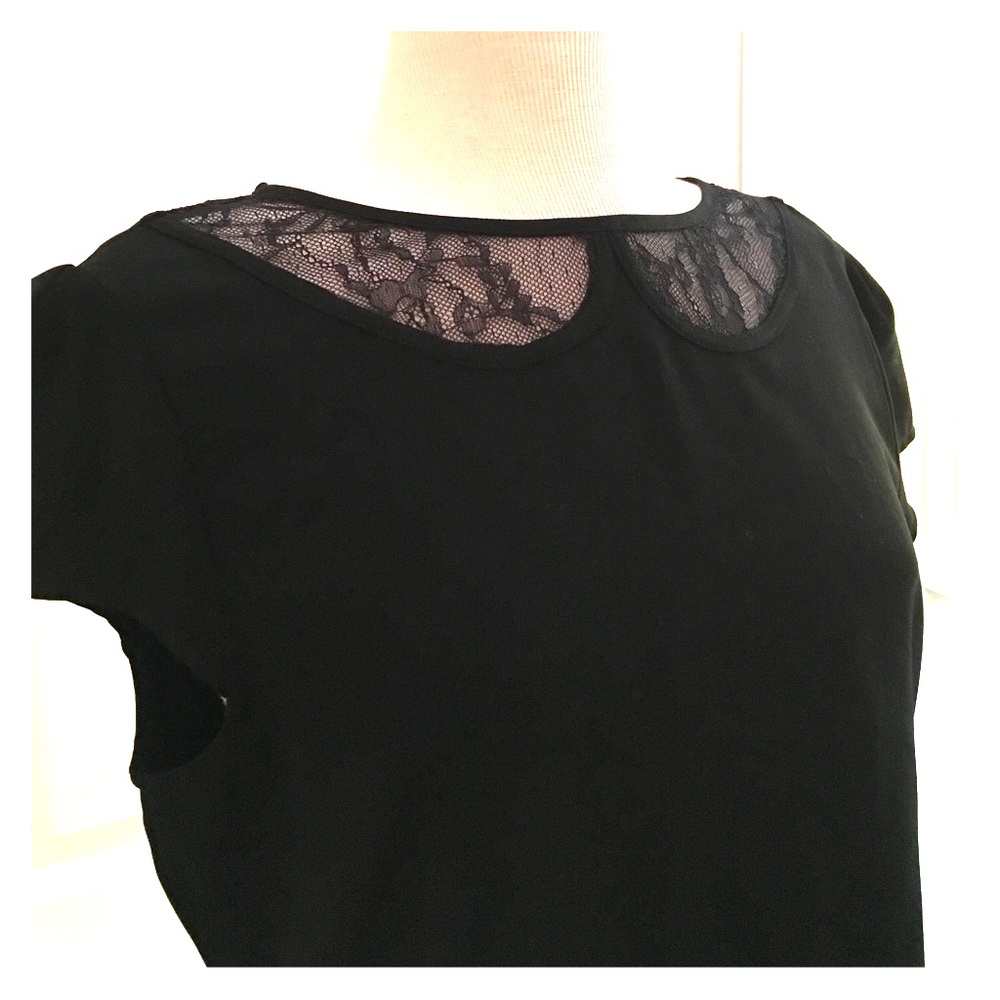Loft Lace Bib Dress Shirt